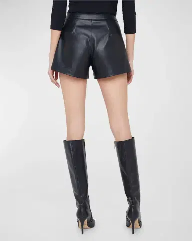L'Agence Dionne Faux Leather Shorts | Thumbnail 2 L'Agence Dionne Faux Leather Shorts | Thumbnail 2
