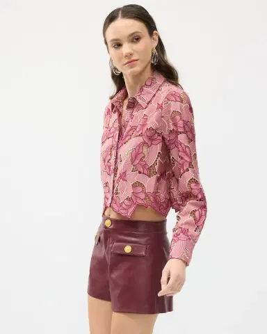 L'Agence Dionne Faux Leather Shorts | Thumbnail 4 L'Agence Dionne Faux Leather Shorts | Thumbnail 4