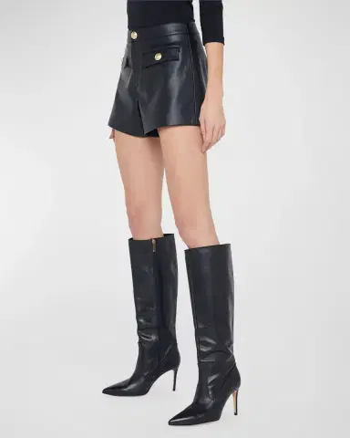 L'Agence Dionne Faux Leather Shorts | Thumbnail 5 L'Agence Dionne Faux Leather Shorts | Thumbnail 5