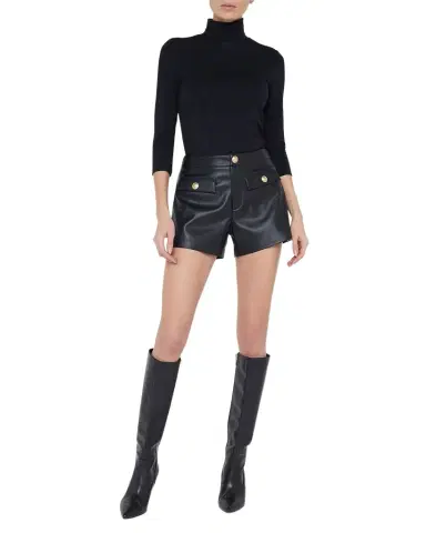 L'Agence Dionne Faux Leather Shorts | Thumbnail 1 L'Agence Dionne Faux Leather Shorts | Thumbnail 1