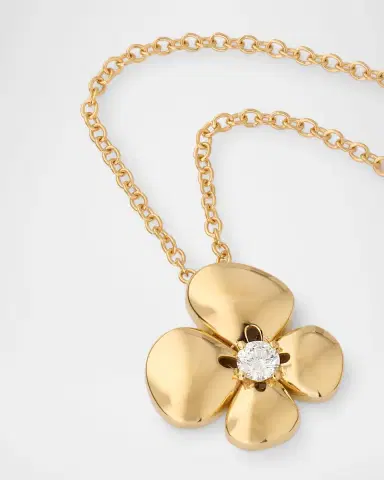 Miseno 18K Yellow Gold Flower Pendant Necklace with Diamonds | Thumbnail 2 Miseno 18K Yellow Gold Flower Pendant Necklace with Diamonds | Thumbnail 2
