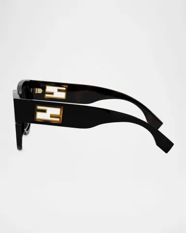 Fendi Baguette Logo Round Acetate & Nylon Sunglasses | Thumbnail 4 Fendi Baguette Logo Round Acetate & Nylon Sunglasses | Thumbnail 4