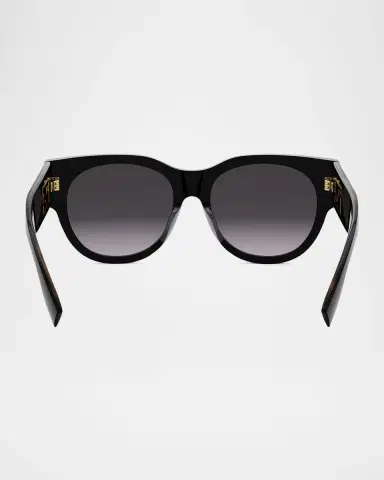 Fendi Baguette Logo Round Acetate & Nylon Sunglasses | Thumbnail 5 Fendi Baguette Logo Round Acetate & Nylon Sunglasses | Thumbnail 5