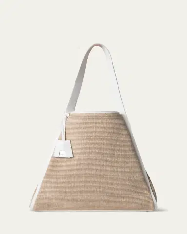 Akris Alex Raffia & Leather Tote Bag | Thumbnail 2 Akris Alex Raffia & Leather Tote Bag | Thumbnail 2