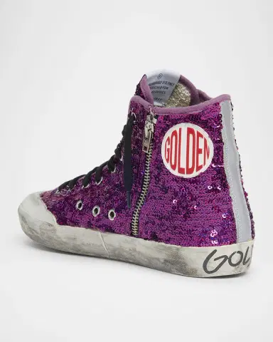 Golden Goose Francy Sequin High-Top Sneakers | Thumbnail 4 Golden Goose Francy Sequin High-Top Sneakers | Thumbnail 4