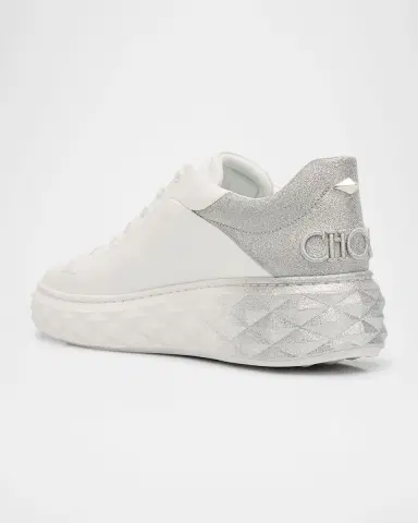 Jimmy Choo Diamond Leather Ombre Low-Top Sneakers | Thumbnail 3 Jimmy Choo Diamond Leather Ombre Low-Top Sneakers | Thumbnail 3