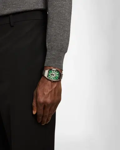 Franck Muller 41mm Slim Vintage Vanguard Bracelet Watch, Green | Thumbnail 2 Franck Muller 41mm Slim Vintage Vanguard Bracelet Watch, Green | Thumbnail 2