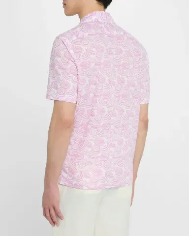 Isaia Men 's Cotton Umbrella-Print Camp Shirt | Thumbnail 3 Isaia Men 's Cotton Umbrella-Print Camp Shirt | Thumbnail 3