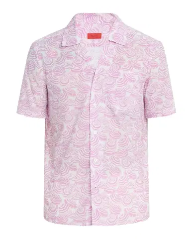 Isaia Men 's Cotton Umbrella-Print Camp Shirt | Thumbnail 1 Isaia Men 's Cotton Umbrella-Print Camp Shirt | Thumbnail 1