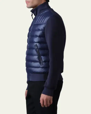 Mackage Men's Collin-R Down Mixed Media Bomber Jacket | Thumbnail 4 Mackage Men's Collin-R Down Mixed Media Bomber Jacket | Thumbnail 4