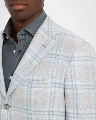 Kiton Men's Check Sport Coat | Thumbnail 5 Kiton Men's Check Sport Coat | Thumbnail 5