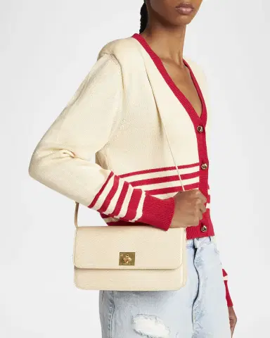 Golden Goose Gioia Lizard-Embossed Leather Shoulder Bag | Thumbnail 2 Golden Goose Gioia Lizard-Embossed Leather Shoulder Bag | Thumbnail 2