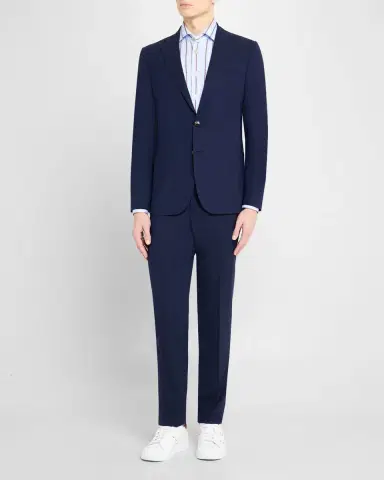 Kiton Men's Solid Wool Blazer | Thumbnail 2 Kiton Men's Solid Wool Blazer | Thumbnail 2