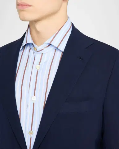 Kiton Men's Solid Wool Blazer | Thumbnail 5 Kiton Men's Solid Wool Blazer | Thumbnail 5