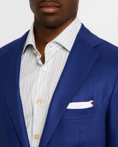 Kiton Men's Solid Wool-Cashmere Blazer | Thumbnail 5 Kiton Men's Solid Wool-Cashmere Blazer | Thumbnail 5