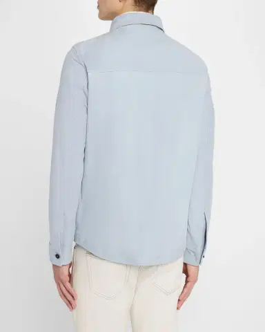 Isaia Men's 4-Pocket Suede Overshirt | Thumbnail 2 Isaia Men's 4-Pocket Suede Overshirt | Thumbnail 2