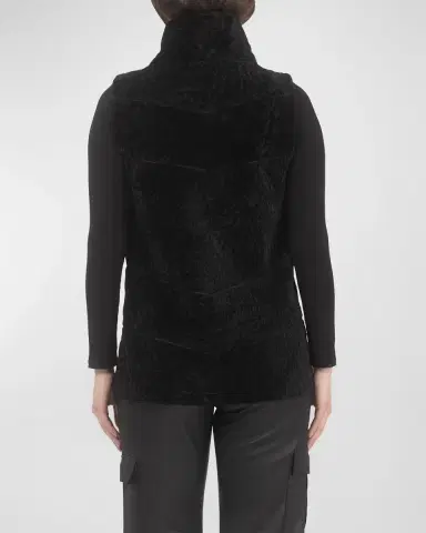 Gorski Reversible Textured Lamb Shearling Vest | Thumbnail 5 Gorski Reversible Textured Lamb Shearling Vest | Thumbnail 5