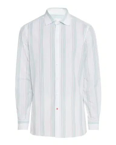 Isaia Men 's Cotton and Linen Stripe Casual Button-Down Shirt | Thumbnail 1 Isaia Men 's Cotton and Linen Stripe Casual Button-Down Shirt | Thumbnail 1