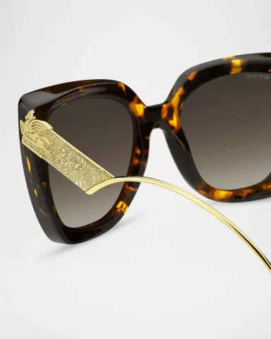 Etro Bold Pegaso Curved Acetate Sunglasses | Thumbnail 3 Etro Bold Pegaso Curved Acetate Sunglasses | Thumbnail 3