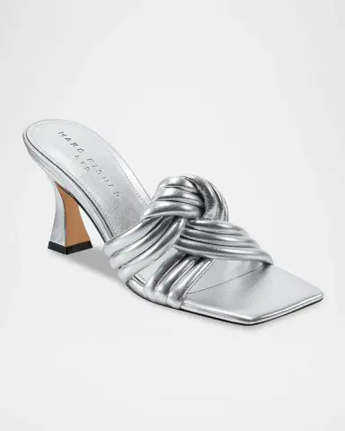 Marc Fisher LTD Dru Leather Knot Slide Sandals | Thumbnail 2 Marc Fisher LTD Dru Leather Knot Slide Sandals | Thumbnail 2