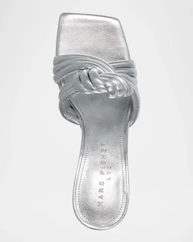 Marc Fisher LTD Dru Leather Knot Slide Sandals | Thumbnail 4 Marc Fisher LTD Dru Leather Knot Slide Sandals | Thumbnail 4