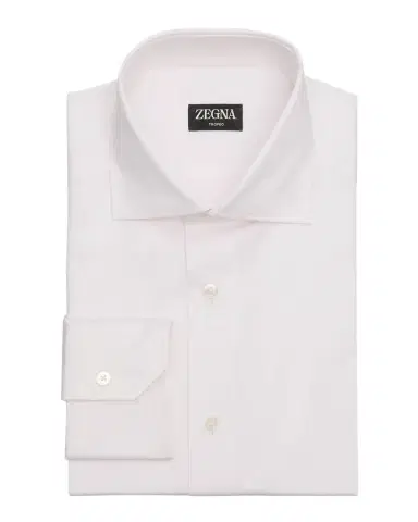 ZEGNA Men's Trofeo Cotton Stripe Dress Shirt | Thumbnail 1 ZEGNA Men's Trofeo Cotton Stripe Dress Shirt | Thumbnail 1