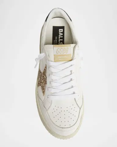 Golden Goose Ball Star Leather Glitter Low-Top Sneakers | Thumbnail 6 Golden Goose Ball Star Leather Glitter Low-Top Sneakers | Thumbnail 6