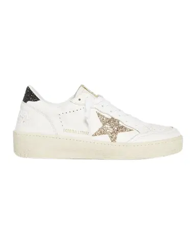 Golden Goose Ball Star Leather Glitter Low-Top Sneakers | Thumbnail 1 Golden Goose Ball Star Leather Glitter Low-Top Sneakers | Thumbnail 1