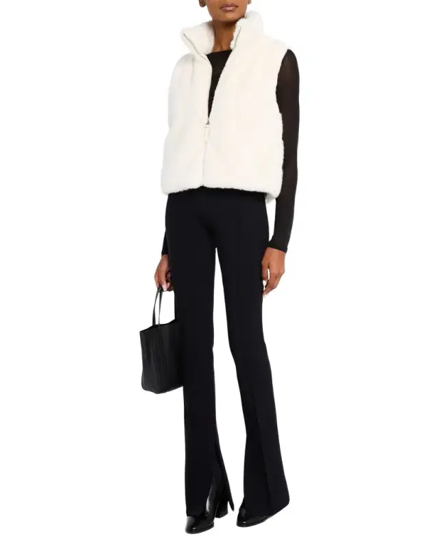 Ginny Brushed Faux Fur Quilted Vest Ginny Brushed Faux Fur Quilted Vest