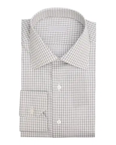 Stefano Ricci Men's Cotton Micro-Check Dress Shirt | Thumbnail 1 Stefano Ricci Men's Cotton Micro-Check Dress Shirt | Thumbnail 1