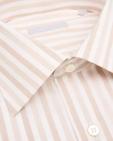Stefano Ricci Men's Cotton Stripe Dress Shirt | Thumbnail 2 Stefano Ricci Men's Cotton Stripe Dress Shirt | Thumbnail 2