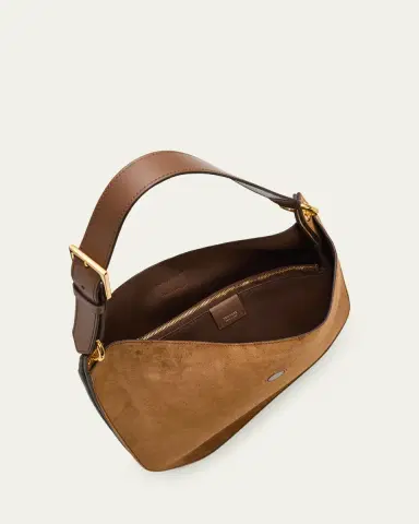 Tom Ford Tara Large Crossbody Bag in Suede and Leather | Thumbnail 4 Tom Ford Tara Large Crossbody Bag in Suede and Leather | Thumbnail 4