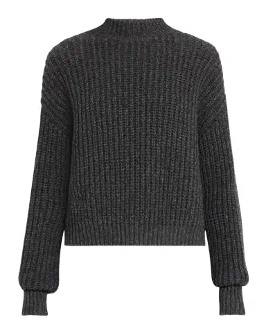Argent Ribbed Mock-Neck Fisherman Sweater | Thumbnail 1 Argent Ribbed Mock-Neck Fisherman Sweater | Thumbnail 1