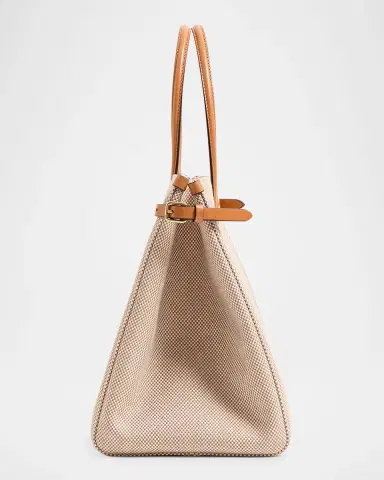 Valentino Garavani Antibes Medium Canvas Shopping Tote Bag | Thumbnail 4 Valentino Garavani Antibes Medium Canvas Shopping Tote Bag | Thumbnail 4