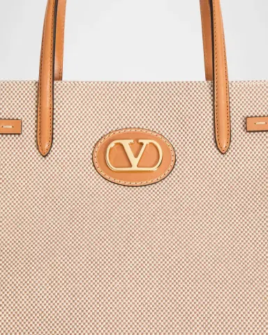 Valentino Garavani Antibes Medium Canvas Shopping Tote Bag | Thumbnail 5 Valentino Garavani Antibes Medium Canvas Shopping Tote Bag | Thumbnail 5
