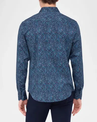 Bugatchi Men's Julian Cotton-Stretch Sport Shirt | Thumbnail 3 Bugatchi Men's Julian Cotton-Stretch Sport Shirt | Thumbnail 3