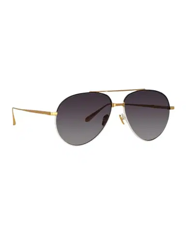 Linda Farrow Marcelo 18K Gold-Plated Titanium Aviator Sunglasses | Thumbnail 1 Linda Farrow Marcelo 18K Gold-Plated Titanium Aviator Sunglasses | Thumbnail 1