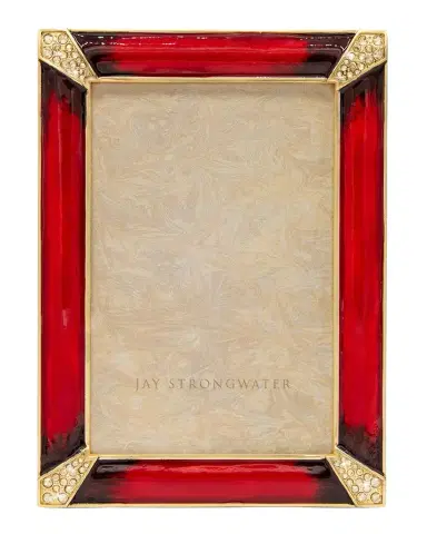 Jay Strongwater Lavinia Ruby Enamel Picture Frame, 4" x 6" | Thumbnail 1 Jay Strongwater Lavinia Ruby Enamel Picture Frame, 4" x 6" | Thumbnail 1