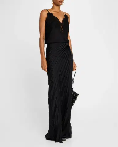 A.L.C. Bianca Pleated Maxi Skirt | Thumbnail 3 A.L.C. Bianca Pleated Maxi Skirt | Thumbnail 3