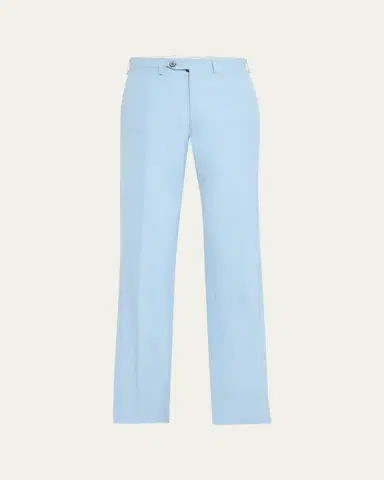 Kiton Men's Flat-Front Twill Pants | Thumbnail 5 Kiton Men's Flat-Front Twill Pants | Thumbnail 5