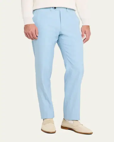 Kiton Men's Flat-Front Twill Pants | Thumbnail 8 Kiton Men's Flat-Front Twill Pants | Thumbnail 8
