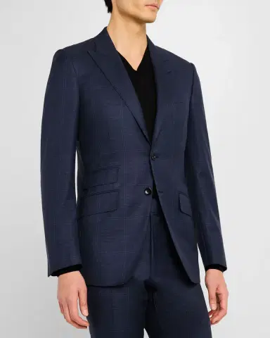 Tom Ford Men's O 'Connor Prince of Wales Suit | Thumbnail 4 Tom Ford Men's O 'Connor Prince of Wales Suit | Thumbnail 4
