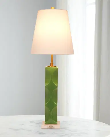 Old World Design Tracy 33" Ceramic Table Lamp with Linen Shade | Thumbnail 2 Old World Design Tracy 33" Ceramic Table Lamp with Linen Shade | Thumbnail 2