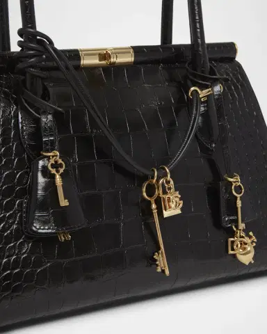 Dolce & Gabbana Marlene Charm Croc-Embossed Leather Shoulder Bag | Thumbnail 5 Dolce & Gabbana Marlene Charm Croc-Embossed Leather Shoulder Bag | Thumbnail 5