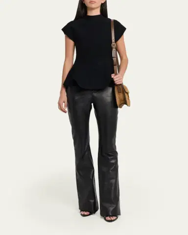 Tom Ford Tara Mini Flap Crossbody Bag in Suede and Leather | Thumbnail 9 Tom Ford Tara Mini Flap Crossbody Bag in Suede and Leather | Thumbnail 9