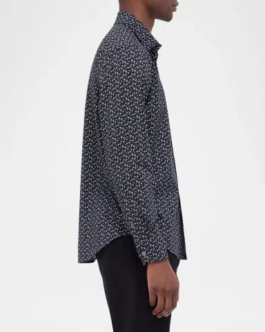 Bugatchi Men's OoohCotton James Cocktail-Print Sport Shirt | Thumbnail 5 Bugatchi Men's OoohCotton James Cocktail-Print Sport Shirt | Thumbnail 5