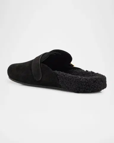 Tory Burch Mellow Suede Shearling Buckle Loafer Mules | Thumbnail 3 Tory Burch Mellow Suede Shearling Buckle Loafer Mules | Thumbnail 3