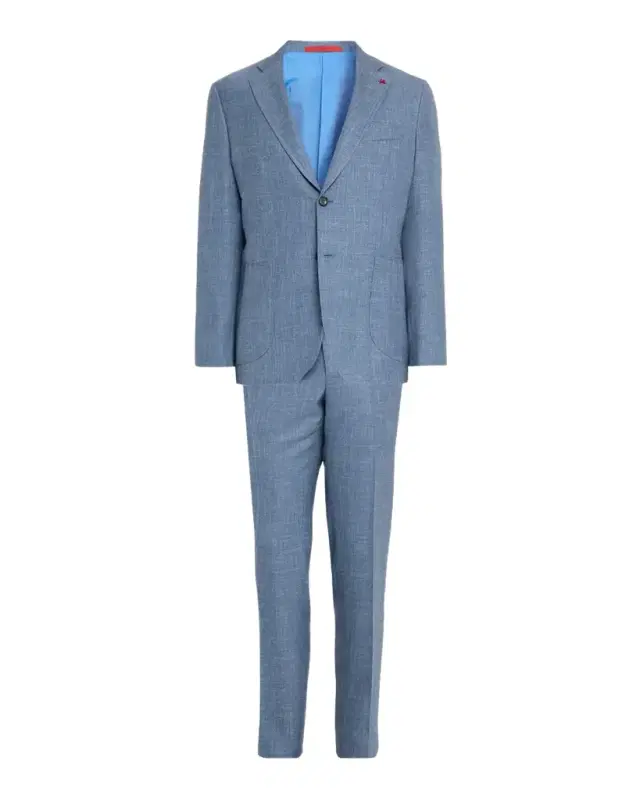 Men 's Thin Stripe Single-Breasted Suit Men 's Thin Stripe Single-Breasted Suit
