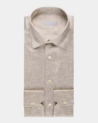 Stefano Ricci Men's Textured-Print Silk Sport Shirt | Thumbnail 2 Stefano Ricci Men's Textured-Print Silk Sport Shirt | Thumbnail 2