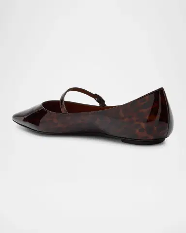 Stuart Weitzman Emilia Tortoise Patent Leather Mary Jane Ballerina Flats | Thumbnail 3 Stuart Weitzman Emilia Tortoise Patent Leather Mary Jane Ballerina Flats | Thumbnail 3